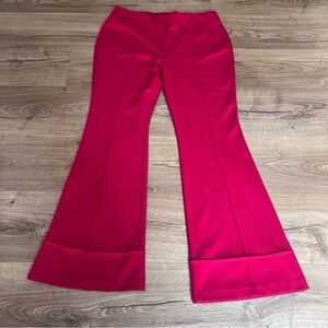 Women’s Carole Wren Chic Flared Pants in Vibrant Red Medium